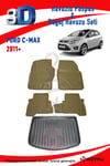 Ford C-Max 2011+ Bej Havuzlu Paspas ve Bagaj Seti Bizymo