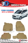 Ford Courier Combi 2014 Ve Sonrası 3D Bej Paspas Takımı Bizymo