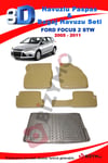 Ford Focus 2 Stw 2005-11 Bej Havuzlu Paspas ve Bagaj Seti Bizymo