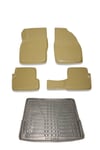 Ford Focus 2 Stw 2005-11 Bej Havuzlu Paspas ve Bagaj Seti Bizymo