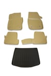 Ford Focus 3 Sedan 2011-14 Bej Havuzlu Paspas + Bagaj Set Bizymo