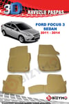 Ford Focus 3 Sedan 2011-2014 3D Bej Paspas Takımı Bizymo