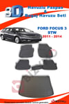 Ford Focus 3 Stw 2011-2014 Havuzlu Paspas ve Bagaj Seti Bizymo