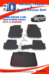 Ford Focus 4 Hb İnce Stepne 2015 Ve Sonrası Paspas ve Bagaj Havuzu Seti