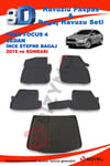 Ford Focus 4 İnce Stepne Sedan 2015 Ve Sonrası Paspas ve Bagaj Havuzu Seti