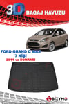 Ford Grand C-Max (7 Kişi) 2011 Ve Sonrası 3D Bagaj Havuzu Bizymo