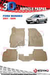 Ford Mondeo Sedan 2001-2007 3D Havuzlu Bej Paspas Takımı Bizymo
