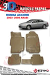 Honda Accord 2003-2008 3D Havuzlu Bej Paspas Takımı Bizymo