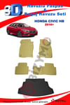 Honda Civic Hb 2016+ Bej Havuzlu Paspas ve Bagaj Seti Bizymo