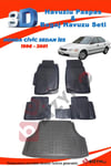 Honda Civic Sedan (ies) 1996-2001 3D Paspas ve Bagaj Havuzu