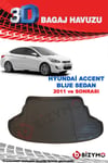 Hyundai Accent Blue Sedan 2011 Ve Sonrası 3D Bagaj Havuzu Bizymo