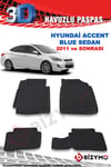 Hyundai Accent Blue Sedan 2011 Ve Sonrası 3D Paspas Takımı Bizymo