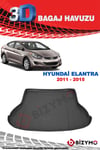 Hyundai Elantra 2011-2015 3D Bagaj Havuzu Bizymo