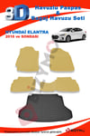 Hyundai Elantra 2016 Ve Sonrası Bej Paspas ve Bagaj Havuzu Seti
