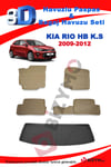 Kia Rio Hb Kalın Stepne Bej Havuzlu Paspas ve Bagaj Seti Bizymo