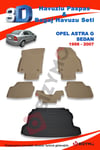 Opel Astra G Sedan 1998-2007 Bej Paspas ve Bagaj Havuzu Seti