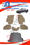 Opel Astra H Sedan 2007-2015 Bej Havuzlu Paspas ve Bagaj Seti Bizymo