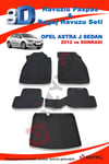 Opel Astra J Sedan 2012-2018 3D Havuzlu Paspas ve Bagaj Havuzu