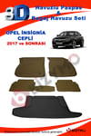 Opel İnsignia Yeni Cepli 2017+ Bej Havuzlu Paspas ve Bagaj Seti Bizymo