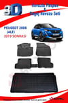 Peugeot 2008 2019+ Alt 3D Paspas ve Bagaj Havuzu Seti Bizymo