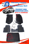 Peugeot 2008 Crossover 2019+ 3D Paspas ve Üst Bagaj Havuzu Bizymo