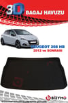 Peugeot 208 Hb 2012 Ve Sonrası 3D Bagaj Havuzu Bizymo
