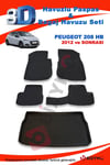 Peugeot 208 Hb 2012 Ve Sonrası Paspas Ve Bagaj Havuzu Seti