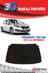 Peugeot 308 Hb 2014 Ve Sonrası 3D Bagaj Havuzu Bizymo