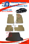 Peugeot 508 2010 Ve Sonrası Bej Paspas ve Bagaj Havuzu Seti