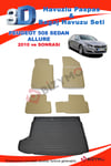 Peugeot 508 Sedan Allure 2010-19 Bej Havuzlu Paspas ve Bagaj Seti Bizymo
