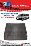 Peugeot Expert Traveller 2017 ve Sonrası 3D Bagaj Havuzu Bizymo