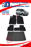 Peugeot Partner Tepee 1999-2008 3D Havuzlu Paspas ve Bagaj Seti