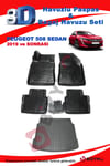 Peugeot Yeni 508 Sedan 2019+ (Alt) 3D Paspas ve Bagaj Havuzu Seti