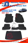 Renault Clio 3 Hb Kancasız 2006-2012 Paspas ve Bagaj Havuzu Seti