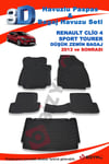 Renault Clio 4 Sport Tourer Düşük 2013 Ve Sonrası Paspas ve Bagaj Havuzu Seti