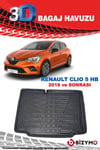 Renault Clio 5 Hb 2019 Ve Sonrası 3D Bagaj Havuzu Bizymo