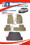 Renault Fluence Sedan 2009 Ve Sonrası Bej Paspas ve Bagaj Havuzu Seti