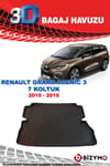 Renault Grand Scenic 3 (7 Koltuk) 2010-2016 3D Bagaj Havuzu Bizymo