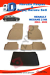 Renault Megane 2 Hb 2004-2009 Bej Paspas ve Bagaj Havuzu Seti