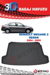 Renault Megane 2 Sedan 2004-2009 Ve Sonrası 3D Bagaj Havuzu Bizymo