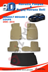 Renault Megane 3 Coupe 2009-2015 Bej Paspas ve Bagaj Havuzu Seti