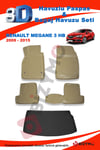 Renault Megane 3 Hb 2009-2015 Bej Paspas ve Bagaj Havuzu Seti