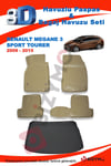 Renault Megane 3 Sport Tourer 2009-2015 Bej Paspas+Bagaj Havuzu