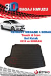 Renault Megane 4 Sedan Sol Kulak 2016 Ve Sonrası 3D Bagaj Havuzu Bizymo