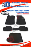 Renault Megane 4 Sedan Sol Kulak 2016+ Paspas Ve Bagaj Havuzu Seti