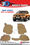 Seat Ateca 2017 Ve Sonrası 3D Bej Paspas Takımı Bizymo