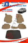 Skoda Karoq 2017 Ve Sonrası Bej Paspas ve Bagaj Havuzu Seti