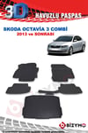 Skoda Octavıa 3 Combi 2013+ Havuzlu Paspas ve Bagaj Seti Bizymo