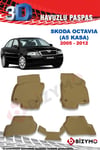 Skoda Octavia A5 2005-2012 3D Bej Paspas Takımı Bizymo