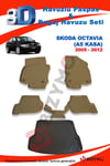 Skoda Octavia A5 2005-2012 Bej Paspas ve Bagaj Havuzu Seti